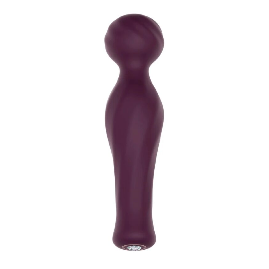 Вибратор-микрофон Dream Toys Essentials Magic Wand со стразом, бордовый, 16,5 см