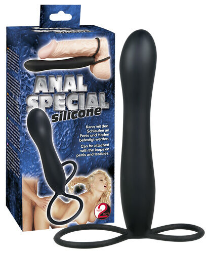 Насадка для двойного проникновения - Anal Special Silicone Black