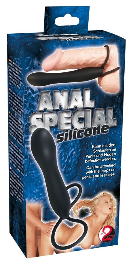 Насадка для двойного проникновения - Anal Special Silicone Black