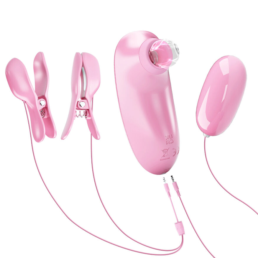 Секс набір - Pretty Love Imonie 3 in 1 Nipple Clamp &amp; Bullet Vibrator Set