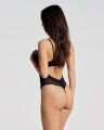 Боди с открытым бюстом и доступом Obsessive Stelisa черный, S/M