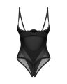 Боди с открытым бюстом и доступом Obsessive Stelisa черный, S/M