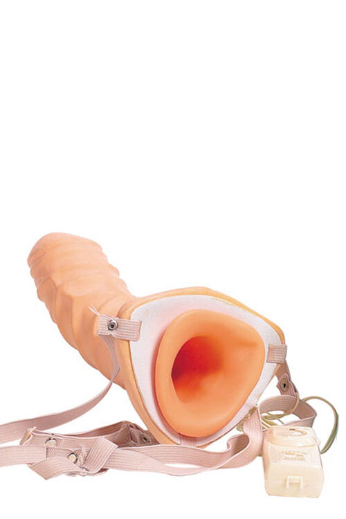 Вибромассажер с поясом Vibrating Hollow Extender Strap-On.