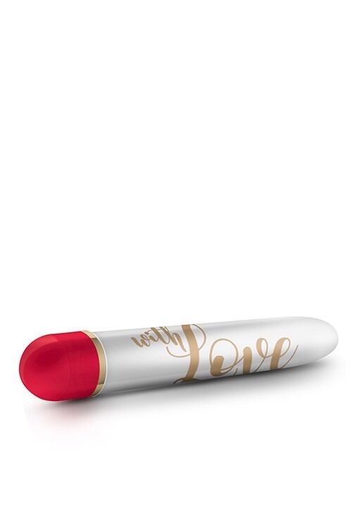 Вибратор Дамский пальчик Blush Love, бело-красный, 14.5 х 2.5 см