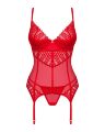 Комплект корсет и стринги Obsessive Ingridia corset &amp; thong XL/2XL, красный
