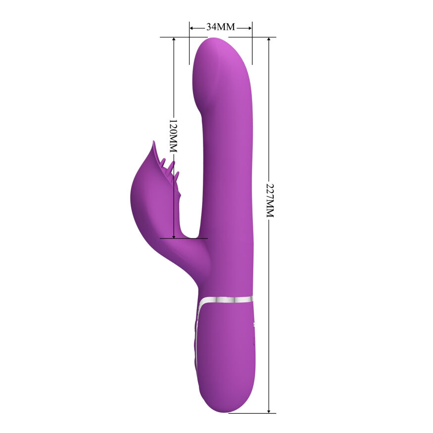 Вибромассажер с поступательным движением серии Pretty Love - Falin Twinkled Tenderness Violet, 7 vibration functions 4 rolling functions, BW-500012-3
