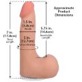 Фаллоимитатор Doc Johnson The Realistic Cock ULTRASKYN 7 Inch with Balls Vanilla (мятая упаковка!!!)
