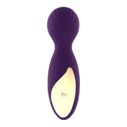 Мини вибромассажер Rianne S: Lovely Leopard Purple, 10 режимов работы, косметичка-чехол, мед.силикон