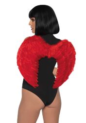 Крылья дьявола с перьями марабу красного цвета Leg Avenue Marabou Feather Devil Wings
