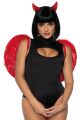 Крылья дьявола с перьями марабу красного цвета Leg Avenue Marabou Feather Devil Wings