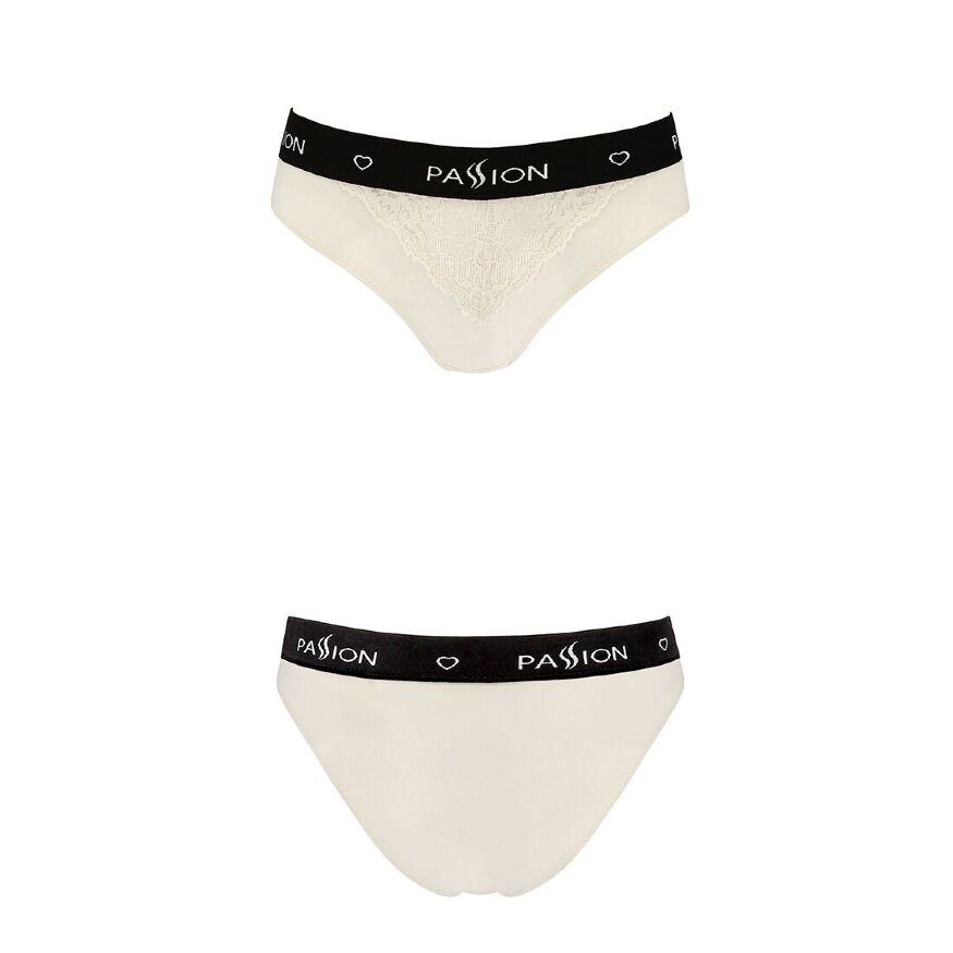 Трусики с широкой резинкой и кружевом PS001 PANTIES ecru XL - Passion