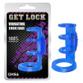 Насадка с вибрацией Chisa Get Lock Vibrating Cock Cage Blue