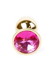 Анальна пробка - Jewellery Gold Plug Pink