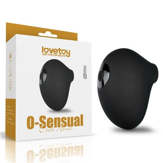 Вишуканий вакуумний кліторальний стимулятор чорного кольору O-Sensual Oral Ama