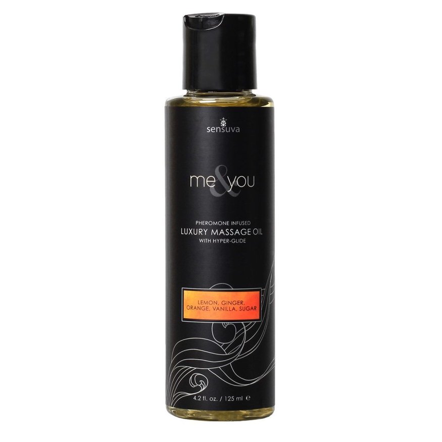Масажна олія Sensuva Me&amp;You Lemon, Ginger, Orange, Vanilla &amp; Sugar (125 мл) із феромонами
