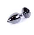 Анальна пробка - Jewellery Dark Silver PLUG- Light Blue