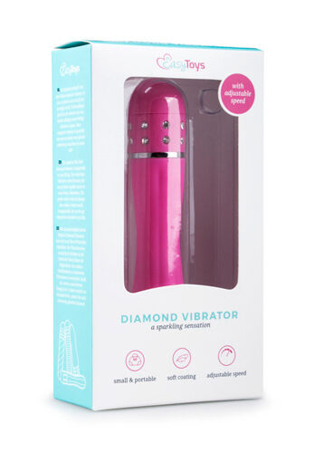 ET089PNK Вибратор Love Diamond Vibrator розовый, 11 см