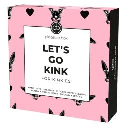 Набір БДСМ Pleasure Box Lets Go Kink: наручники, маска, флогер, затискачі, мотузка, свічки, 7 предметів
