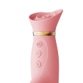 Вибратор с ротацией и вакуумной стимуляцией ZALO ROSE RABBIT PINK