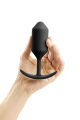 Анальная пробка со смещенным центром тяжести Snug Plug 3 B-Vibe, силиконовая, черная