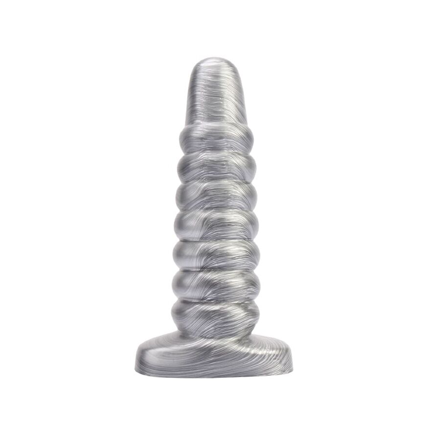 Анальная пробка рельефная SILVER Cdt Bisley Dark Muscle Chisa 23 х 6.2 см