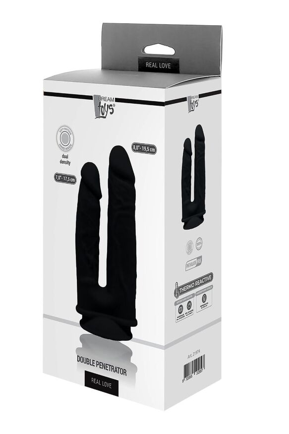 Термореактивний подвійний фалоімітатор Dream Toys REAL LOVE DOUBLE PENETRATOR