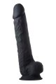 Фаллоимитатор гигантский реалистичный Dreamtoys Real Love на присоске с мошонкой, черный