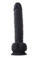 Фаллоимитатор гигантский реалистичный Dreamtoys Real Love на присоске с мошонкой, черный