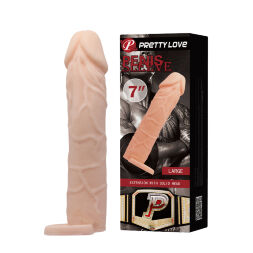 Насадка на член +5 см  Pretty Love Penis Sleeve 7" Flesh