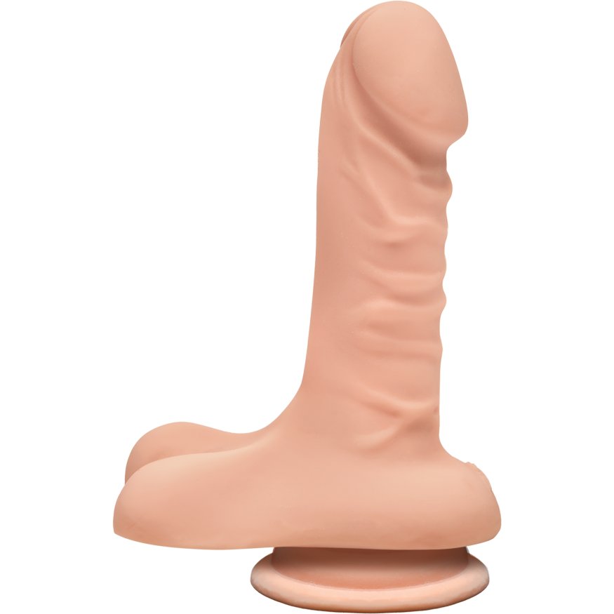 Фаллоимитатор из киберкожи Doc Johnson The D - Super D - 6 Inch With Balls - ULTRASKYN - White, диаметр 3,8см