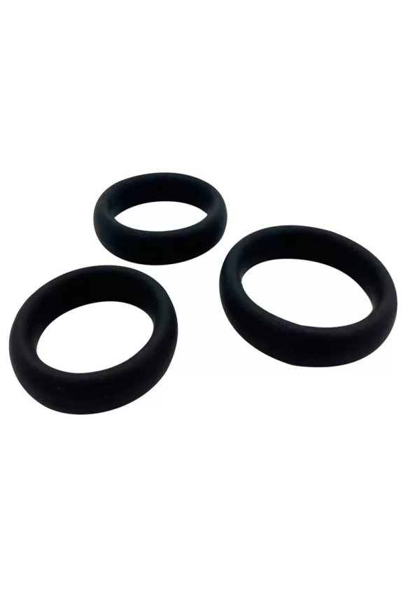 Набор эрекционных колец Alive Sensual Pleasure Rings черные