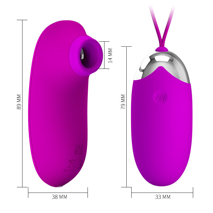 Виброяйце и клиторальный стимулятор - Pretty Love Orthus Multifunctional 2 in 1 Vibrator Purple