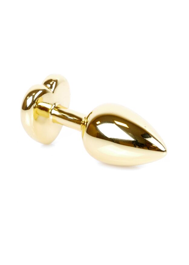 Анальна пробка - Jewellery Gold Heart Plug Red