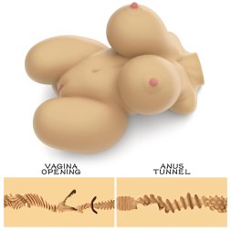 Торс пишної жінки LoveToy Streetgirl's #6 Flesh