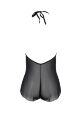 Боди Passion LEAFA BODY black S/M, на завязках, мягкая чашка, низ в виде шортиков
