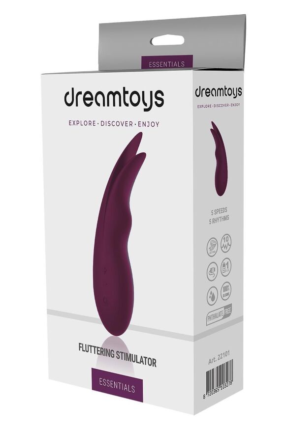 Вібратор для клітора та сосків Dream Toys Essentials Fluttering Stimulator, фіолетовий