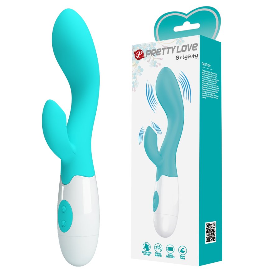 Вибромассажер серии Pretty Love - BRIGHTY light blue, BI-014174-A1