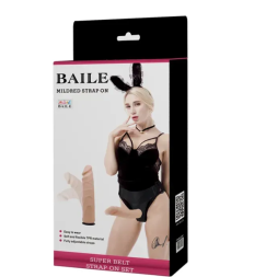 Страпон с гибким хребтом LyBaile Mildred Strap On Super Belt