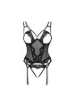 Комплект (корсет + трусики) Obsessive Setilla corset black L/XL
