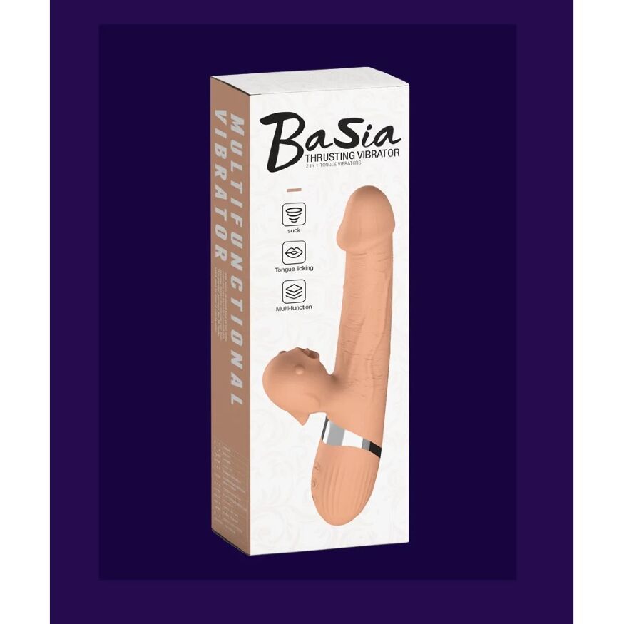 Вібратор-кролик Basia 2 in 1 USB 9 режимів вібрації та 5 швидкостей руху