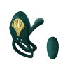 Смарт-эрекционное кольцо Zalo — BAYEK Turquoise Green, двойное с вводимой частью, пульт ДУ