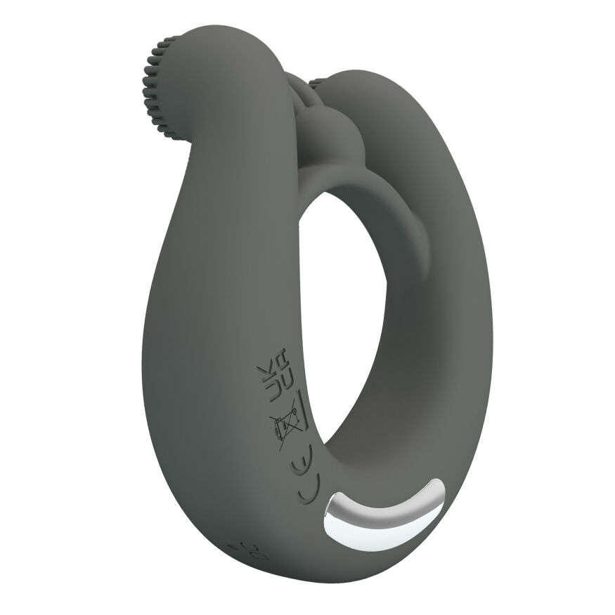 Эрекционное вибро кольцо Pretty Love - Master Ring GREY, BI-210324-1