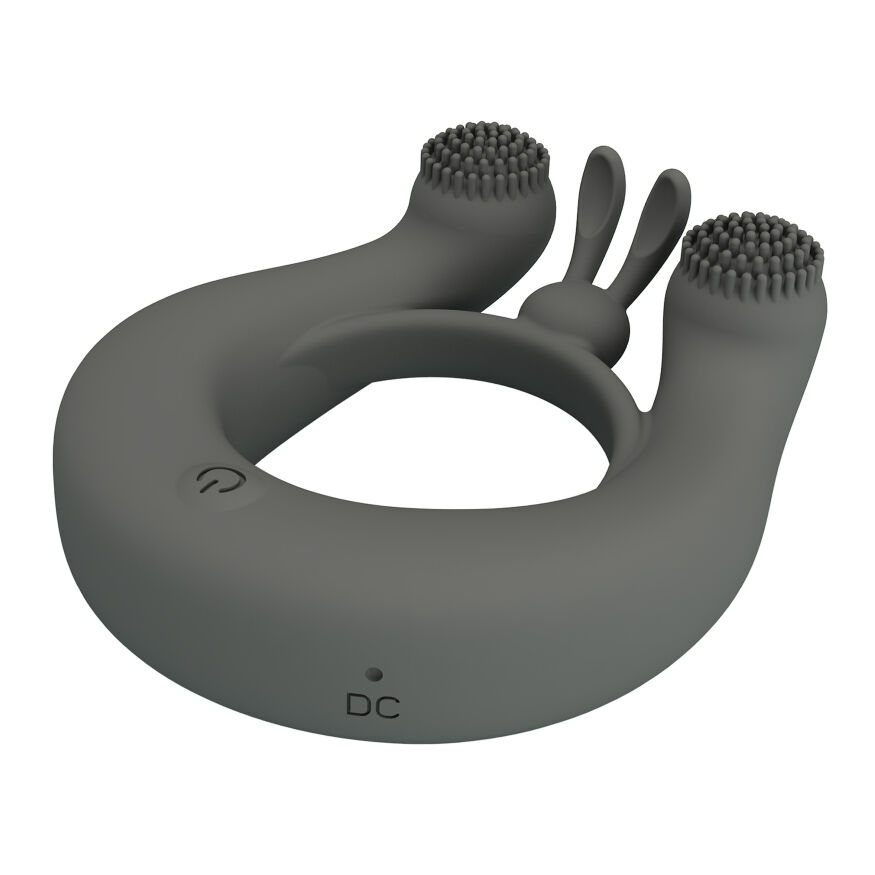 Эрекционное вибро кольцо Pretty Love - Master Ring GREY, BI-210324-1