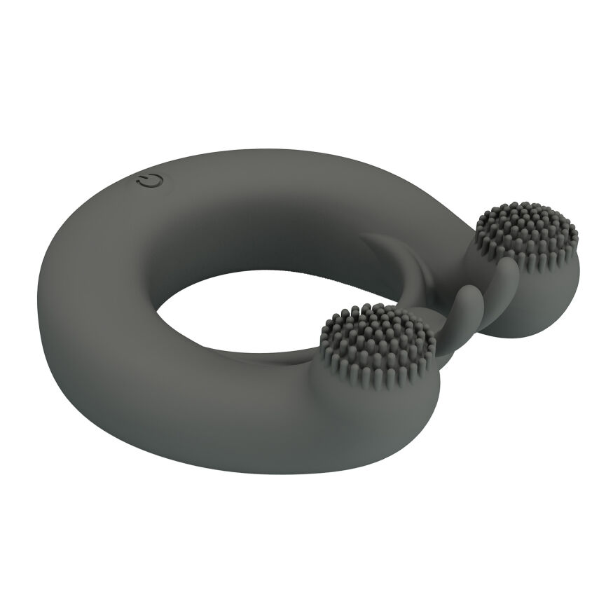 Эрекционное вибро кольцо Pretty Love - Master Ring GREY, BI-210324-1