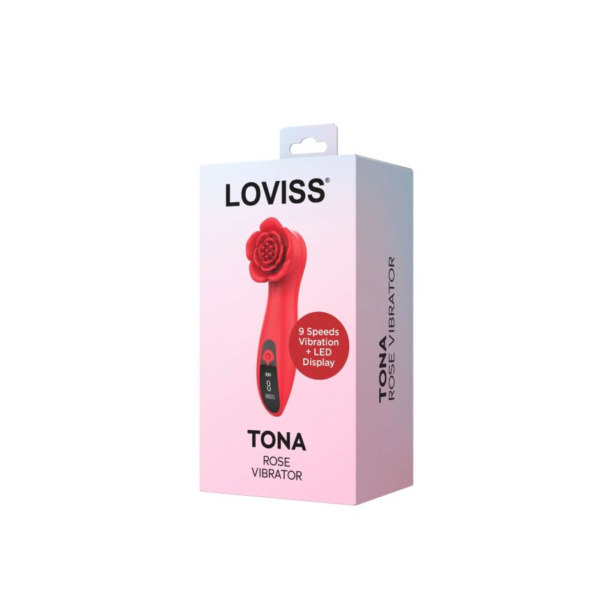 Роскошный вибратор для клитора в виде розы Loviss Tona Rose Vibrator, 9 режимов