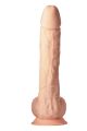 Фалоімітатор гігантський реалістичний Dreamtoys Real Love на присосці з мошонкою, бежевий