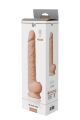 Фалоімітатор гігантський реалістичний Dreamtoys Real Love на присосці з мошонкою, бежевий