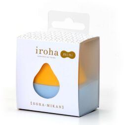Вибратор для клитора Iroha Mini, желто-голубой