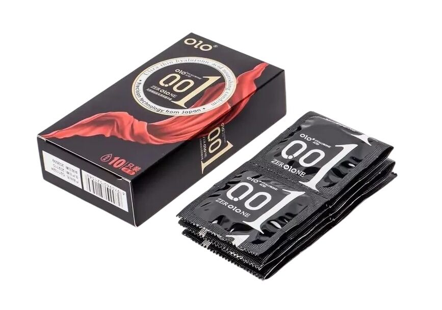 Латексні гладкі ультратонкі презервативи OLO - ZEROLONE ULTRA THIN, 10 шт