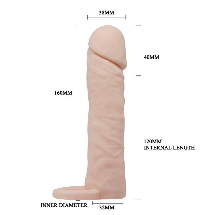 Насадка на член подовжуюча - Pretty Love Penis Sleeve Medium Flesh
